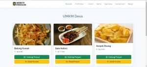 Tampilan UMKM desa - Inovasicode.com