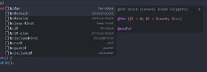 Penggunaan Laravel Blade Snippets - Inovasicode.com
