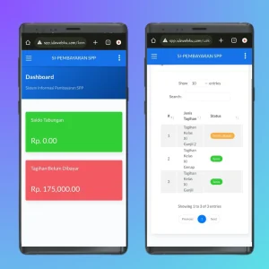 Tampilan login siswa cek tagihan - Inovasicode.com