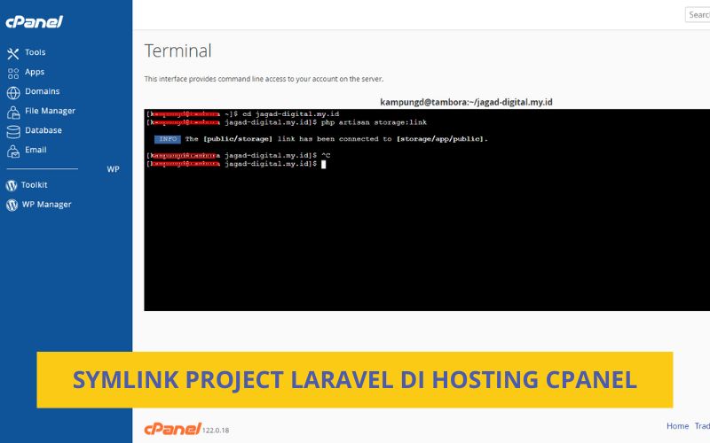 Symlink Project Laravel di Hosting Cpanel - Inovasicode.com